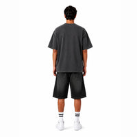 BLACK ACID WASHED T-SHIRT