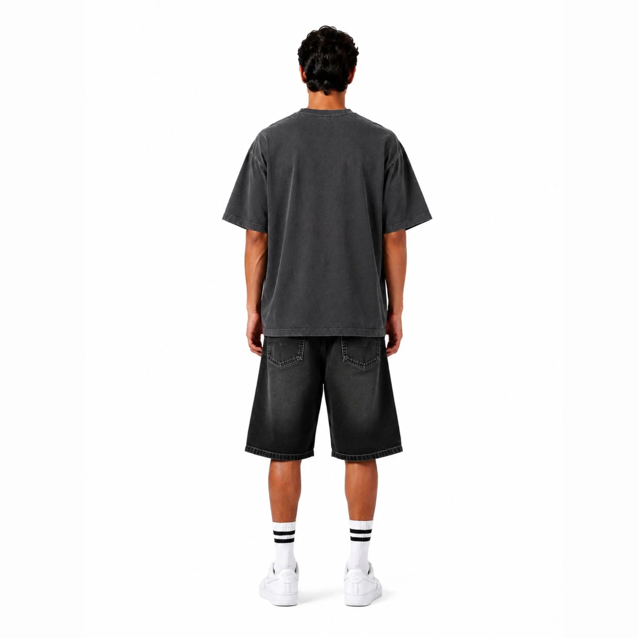 BLACK ACID WASHED T-SHIRT