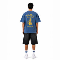 OC BLUE ACID WASHED T-SHIRT