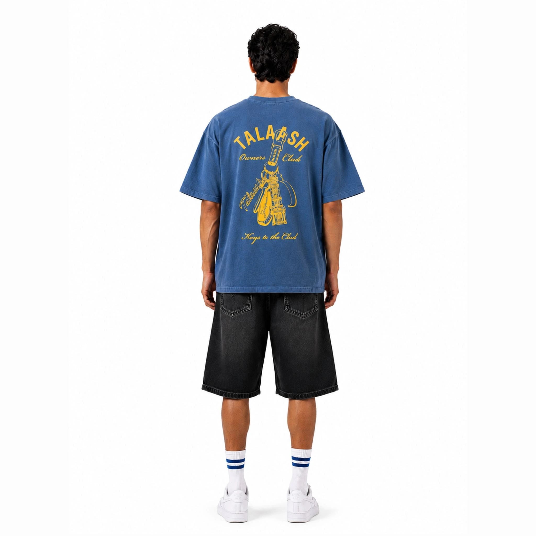OC BLUE ACID WASHED T-SHIRT