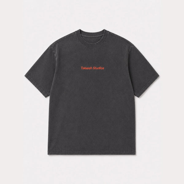 BLACK ACID WASHED T-SHIRT